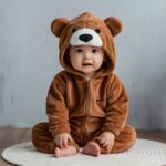 rs 149 bear design long-sleeve baby jumpsuit thespark shop
